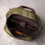 Sac à dos de voyage en cuir véritable, pour ordinateur portable jusqu'à 15", multi-poches – Image 6