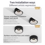 Spot LED en aluminium, anti-éblouissement, 8 W, RCI >97, à encastrer, installation polyvalente – Image 7