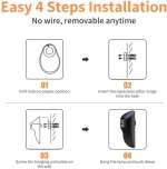 Lampe solaire murale d'extérieur à LED, étanche IP65, 1800mAh, 2 modes de luminosité, avec détecteur de mouvement – Image 12