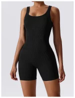 Combishort de fitness sans couture, avec bretelles, respirante, séchage rapide – Image 4
