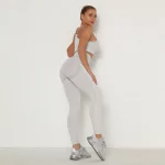 Ensemble de fitness 2 pièces, tenue de sport sans couture, anti-rétrécissement et respirant – Image 6