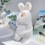 Peluche d'animaux, gros doudou, lapin, cochon, dinosaure, ours, renard, chat noir, 40 cm – Image 10