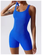Combishort de fitness sans couture, avec bretelles, respirante, séchage rapide – Image 14