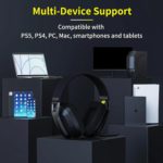 Casque de jeu sans fil avec microphone rabattable, 2.4G, Bluetooth, pour PC, PS4 et PS5 – Image 6