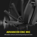 Casque de jeu sans fil avec microphone rabattable, 2.4G, Bluetooth, pour PC, PS4 et PS5 – Image 5