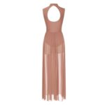 Robe de danse torsadée, maille transparente, danse lyrique de ballet, costume de scène – Image 8