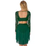 Costume de danse lyrique pour femme, à manches longues, 2 pièces – Image 4