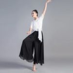 Pantalon de danse fluide pour femme, en mousseline de soie, large et pratique – Image 8