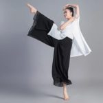 Pantalon de danse fluide pour femme, en mousseline de soie, large et pratique – Image 4