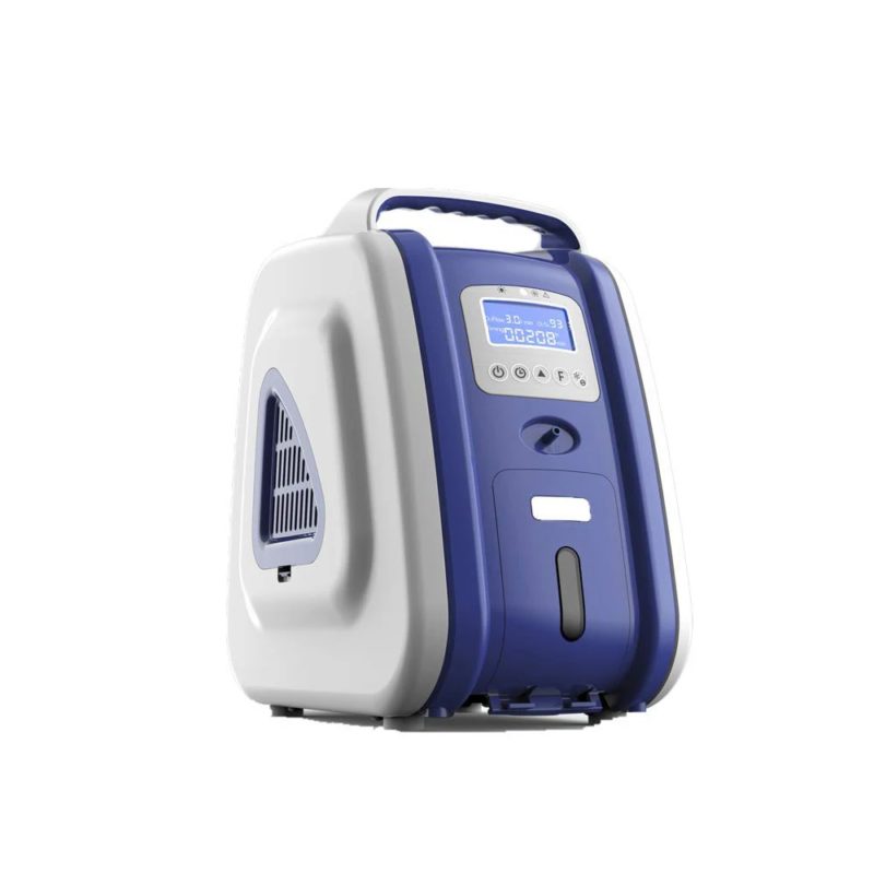 Concentrateur d’oxygène portable AM-2 – 2 à 9 L/min, écran LCD, filtre HEPA