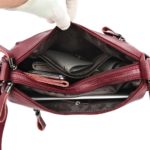 Sacs à bandoulière en cuir, fourre-tout avec poches de rangements – Image 6