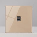Interrupteur d’éclairage de luxe à bouton-poussoir, en verre trempé, Rj45, TV, Type 86, Or – Image 12