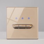 Interrupteur d’éclairage de luxe à bouton-poussoir, en verre trempé, Rj45, TV, Type 86, Or – Image 9