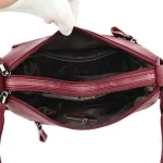 Sacs à bandoulière en cuir, fourre-tout avec poches de rangements – Image 5