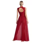 Robe de danse torsadée, maille transparente, danse lyrique de ballet, costume de scène – Image 4