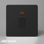 Interrupteur d’éclairage en acier inoxydable, à bouton-poussoir, 2 voies, Rj45, TV, Type 86, noir – Image 9