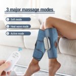 Lot de 2 masseurs chauffants des mollets à pression d’air 360°, appareil de relaxation et de traitement, pressothérapie – Image 5