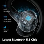 Écouteurs sans fils, Soundpeats Wings 2, Bluetooth 5.3, étanches, avec crochet d'oreille, 30 heures d'autonomie – Image 5