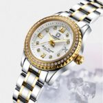 Montre mécanique en acier inoxydable, étanche, verre Saphir, diamant de luxe