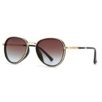Lunettes de soleil pilote rétro en métal, nuances dégradées, UV400