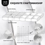 Couette en duvet d'oie 140 x 200 cm, tissu 100% coton égyptien, couette douce et moelleuse, 4 saisons – Image 6