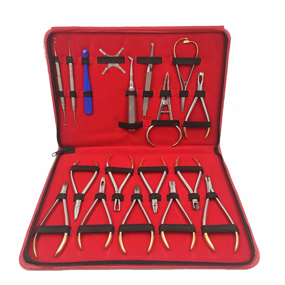 175296-0halkn.jpg Ensemble d'outils orthodontiques dentaires, kit d'outils de dentiste, 18 pièces – Image 1