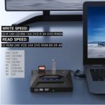 Lecteur optique externe 4 en 1, CD, DVD, RW, VCD, USB 3.0 Type C, avec carte SD, graveur de DVD, lecteur pour ordinateur portable – Image 4