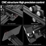 Graveur laser portable NEJE 3, CNC de découpe de précision 0.075mm, zone de travail 170 x 170 mm – Image 4