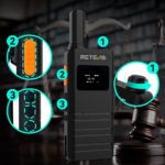 Lot de 6 talkie walkie avec écouteurs et dock de charge B63S, PMR 446, équipement professionnel – Image 4