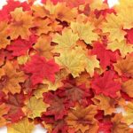 Lot de feuilles d'érable artificielles en soie, de 50 à 200 pièces, pour décoration