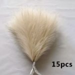 Lot de 15 tiges de pampa artificielles, bouquet pour décoration – Image 4