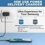 Chargeur rapide 45W avec câble USB C, pour une large gamme d'appareils, Samsung EP-T4510 – Image 4