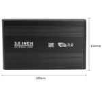 Châssis externe pour disque dur externe SATA USB 3.0, en alliage d'aluminium, avec câble USB – Image 4