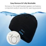 Bonnet tricoté avec écouteurs sans fil Bluetooth 5.0 avec micro, longue durée de veille – Image 4