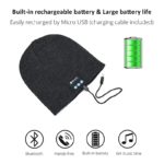 Bonnet tricoté avec écouteurs sans fil Bluetooth 5.0 avec micro, longue durée de veille – Image 5