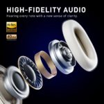 Casque audio iKF T3, Bluetooth 5.3, suppression active du bruit, haute résolution et faible latence, 125 heures de lecture – Image 2