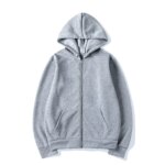 Veste oversize zippée avec capuche, décontractée – Image 9