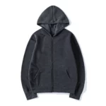 Veste oversize zippée avec capuche, décontractée