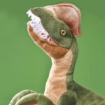 Lot de 2 peluches réalistes, dinosaure Dilophosaurus, Jurassic Park, 50 cm – Image 6