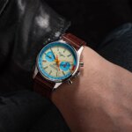 Montre-bracelet Sugess 387E TealBlue Eyes Pilote, mouvement mécanique à Col de Cygne, chronographe, verre saphir – Image 2