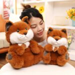 Peluche de renard Kawaii, douce et confortable, 27 à 37 cm – Image 3