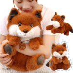 Peluche de renard Kawaii, douce et confortable, 27 à 37 cm