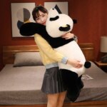 Peluche géante de panda, coussin doux et confortable, de 60 à 80 cm – Image 5