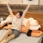 Peluche géante, chien couché, coussin doux et confortable, de 90 à 140 cm – Image 4