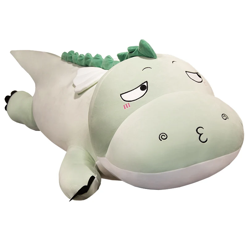 Peluche géante, dinosaure couché, coussin doux et confortable, de 100 à 140 cm