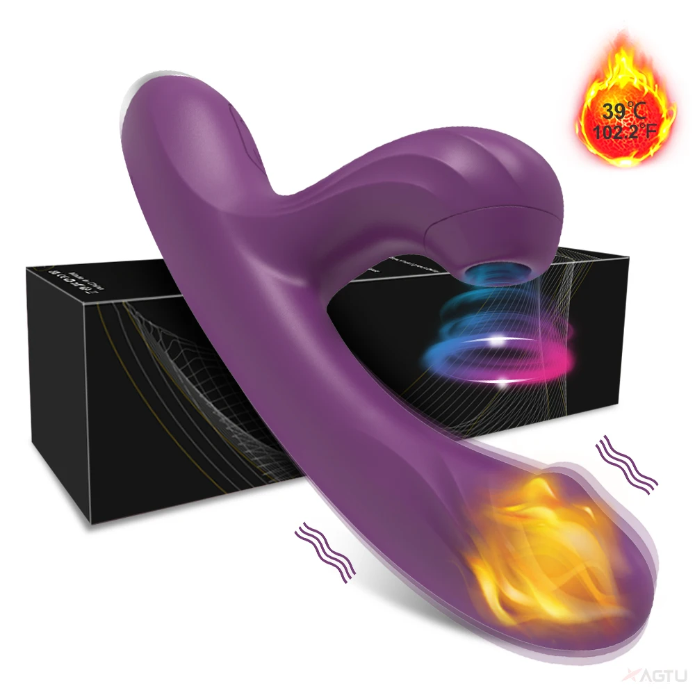 Vibromasseur point G à succion pour femme, chauffants, massage pour adulte
