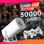 Projecteur et console de jeux Android 11, 2 en 1, 3000 jeux vidéo, 2 manettes sans fils, 1280x720P, WiFi 6 – Image 3