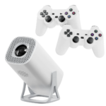 Projecteur et console de jeux Android 11, 2 en 1, 3000 jeux vidéo, 2 manettes sans fils, 1280x720P, WiFi 6