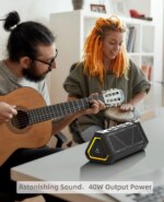 Enceinte Bluetooth portable extérieur P3, 40W, stéréo, super basse, IPX7, Micro SD, RVB, Bluetooth 5.3 – Image 5