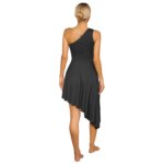 Robe de danse moderne sans manches, asymétrique, patchwork de dentelle, performance sur scène – Image 2